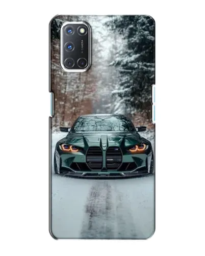 Чохол для OPPO A72 з картинкою «BMW у зимовому лісі»