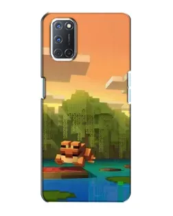 Чохол для OPPO A72 з картинкою «Майнкрафт захід сонця»