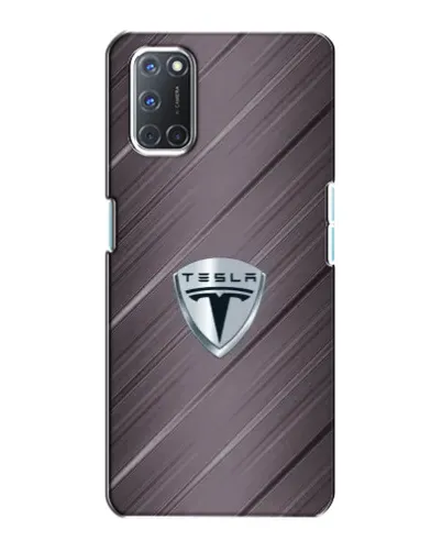 Чохол для OPPO A72 з картинкою «Металева текстура Tesla»