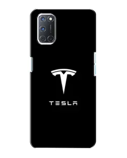 Чохол для OPPO A72 з картинкою «Tesla White Logo»