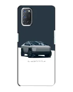 Чохол для OPPO A72 з картинкою «Сріблястий Cybertruck Tesla»