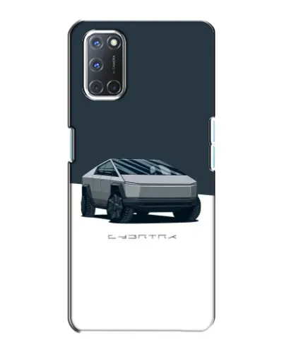 Чохол для OPPO A72 з картинкою «Сріблястий Cybertruck Tesla»