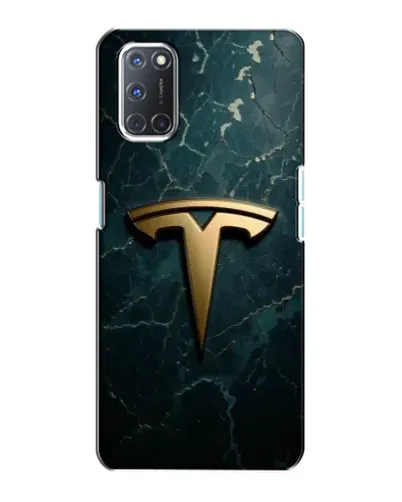 Чохол для OPPO A72 з картинкою «Мармурова Tesla Gold»