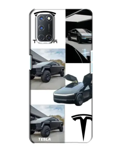 Чохол для OPPO A72 з картинкою «Колаж Cybertruck Tesla»
