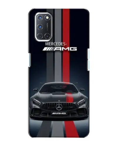 Чохол для OPPO A72 з картинкою «Mercedes — білий карбон»