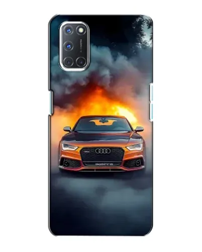 Чохол для OPPO A72 з картинкою «Audi у вогняному диму»