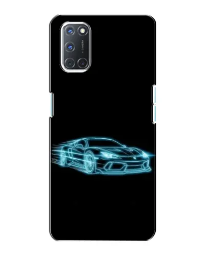 Чохол для OPPO A72 з картинкою «Неоновий контур Lamborghini»