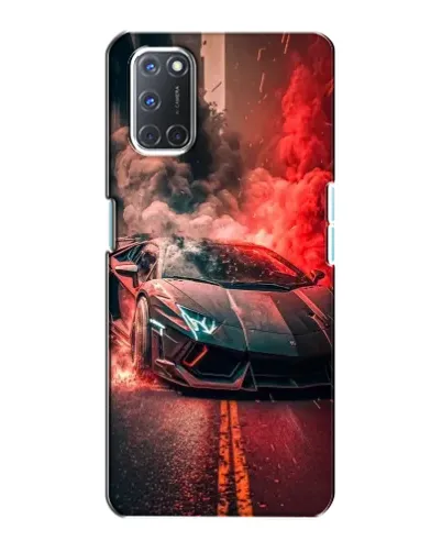 Чохол для OPPO A72 з картинкою «Lamborghini червоний дим»