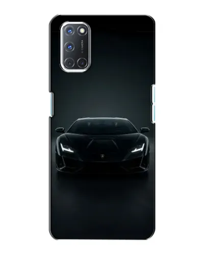 Чохол для OPPO A72 з картинкою «Чорний Lamborghini Aventador»