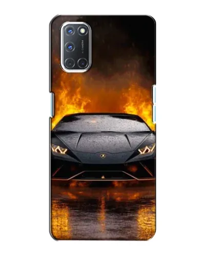 Чохол для OPPO A72 з картинкою «Lamborghini у вогні»