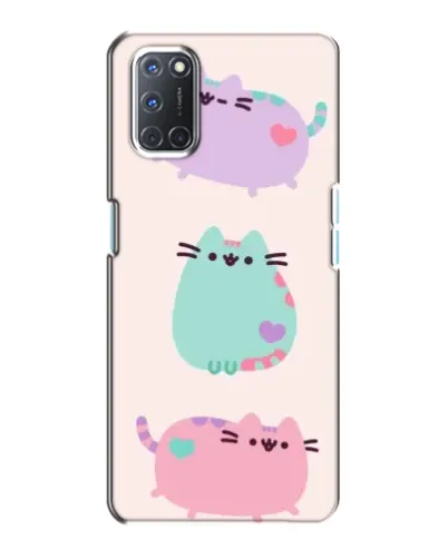 Чохол для OPPO A72 з картинкою «Pusheen тріо»
