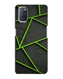 Чохол для OPPO A72 з картинкою «Зелені геометричні лінії»