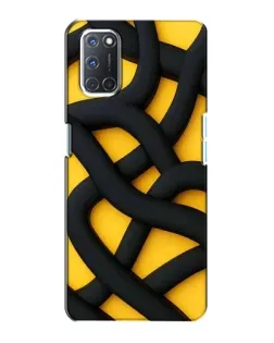 Чохол для OPPO A72 з картинкою «Чорне жовте переплетення»