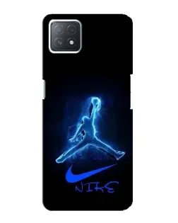 Чехол для OPPO A73 (5G) с картинкой «Jordan Neon Blue»
