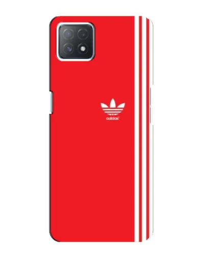 Чехол для OPPO A73 (5G) с картинкой «Красный минимализм Adidas»