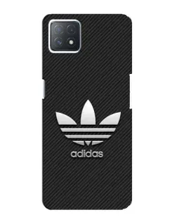 Чехол для OPPO A73 (5G) с картинкой «Adidas Карбоновая текстура»