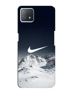 Чехол для OPPO A73 (5G) с картинкой «Nike — зимние горы»