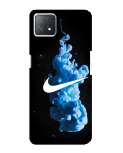 Чехол для OPPO A73 (5G) с картинкой «Nike и синий дым»