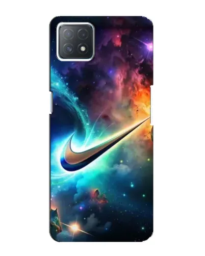 Чехол для OPPO A73 (5G) с картинкой «Космический Nike Swoosh»