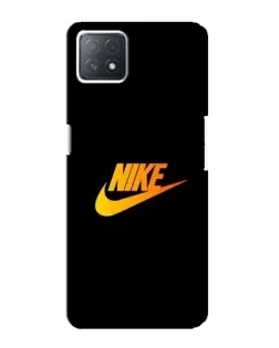 Чехол для OPPO A73 (5G) с картинкой «Золотой логотип Nike»