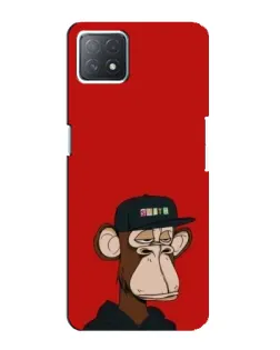 Чехол для OPPO A73 (5G) с картинкой «Bored Ape — красный фон» Чехол для OPPO A73 (5G) с картинкой «Bored Ape — красный фон»