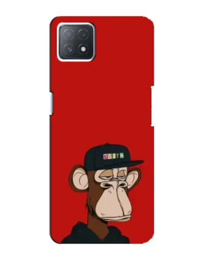 Чехол для OPPO A73 (5G) с картинкой «Bored Ape — красный фон» Чехол для OPPO A73 (5G) с картинкой «Bored Ape — красный фон»