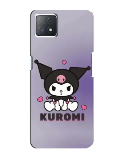 Чехол для OPPO A73 (5G) с картинкой «Kuromi — фиолетовый арт»