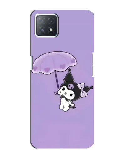 Чехол для OPPO A73 (5G) с картинкой «Kuromi с зонтиком»
