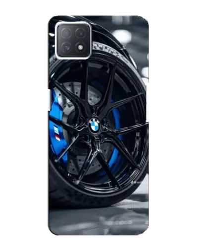 Чехол для OPPO A73 (5G) с картинкой «Колесо BMW вблизи»
