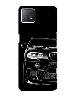 Чехол для OPPO A73 (5G) с картинкой «Темный силуэт BMW»