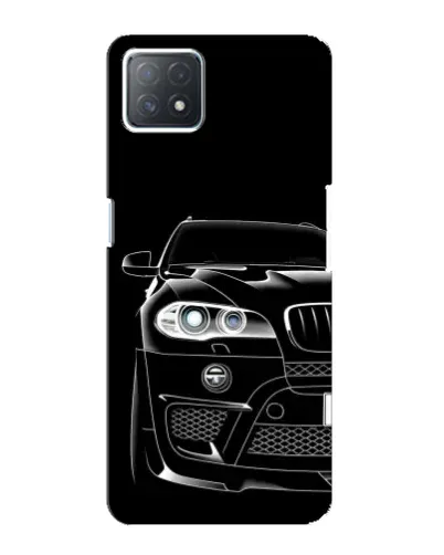 Чехол для OPPO A73 (5G) с картинкой «Темный силуэт BMW»