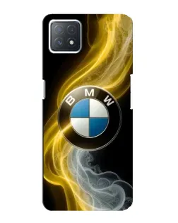 Чехол для OPPO A73 (5G) с картинкой «Золотистый дым BMW»