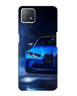 Чехол для OPPO A73 (5G) с картинкой «Голубая BMW M4»