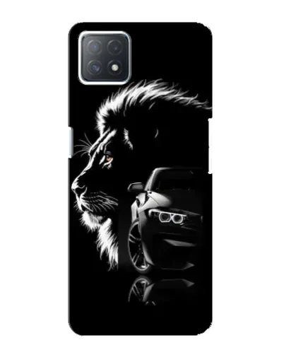 Чехол для OPPO A73 (5G) с картинкой «BMW и лев»