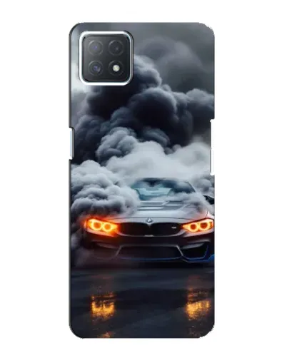 Чехол для OPPO A73 (5G) с картинкой «BMW в дыму»