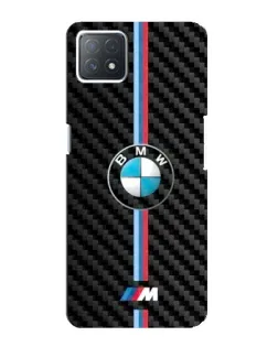 Чехол для OPPO A73 (5G) с картинкой «Эмблема BMW и карбон»
