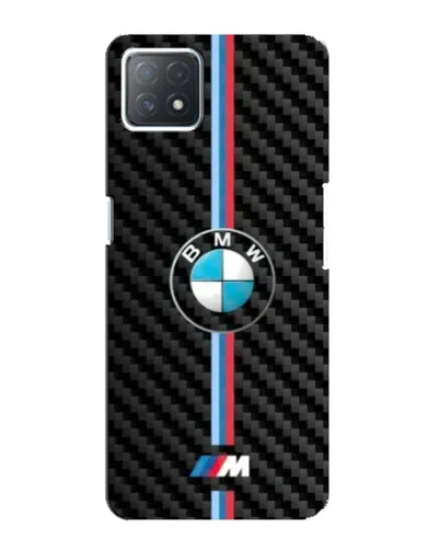 Чехол для OPPO A73 (5G) с картинкой «Эмблема BMW и карбон»