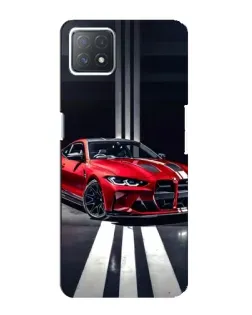 Чехол для OPPO A73 (5G) с картинкой «Красная BMW на дороге»