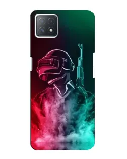 Чехол для OPPO A73 (5G) с картинкой «PUBG — огненный воин»