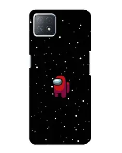 Чехол для OPPO A73 (5G) с картинкой «Красный Among Us»