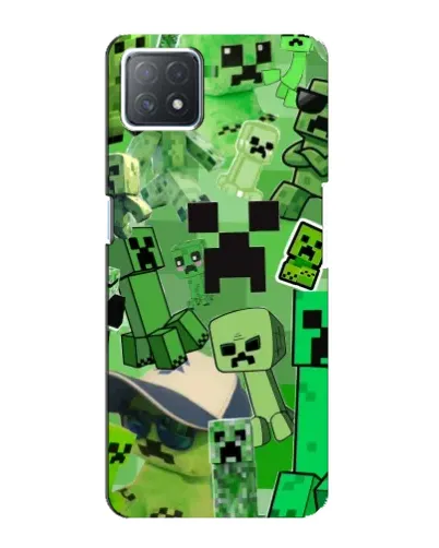 Чехол для OPPO A73 (5G) с картинкой «Криперы Minecraft»