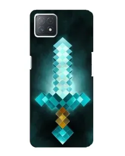 Чехол для OPPO A73 (5G) с картинкой «Алмазный меч неон»