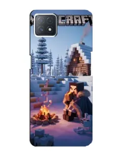Чехол для OPPO A73 (5G) с картинкой «Зимний Minecraft»