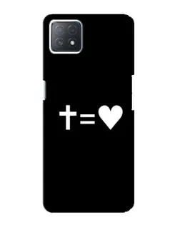Чехол для OPPO A73 (5G) с картинкой «Крест и Сердце»