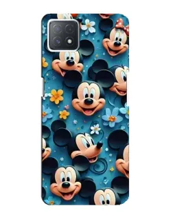 Чехол для OPPO A73 (5G) с картинкой «Паттерн Микки и Минни»