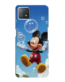 Чехол для OPPO A73 (5G) с картинкой «Mickey и мыльные пузыри»
