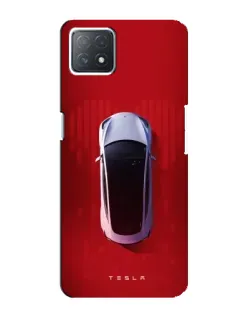 Чехол для OPPO A73 (5G) с картинкой «Tesla Top View»