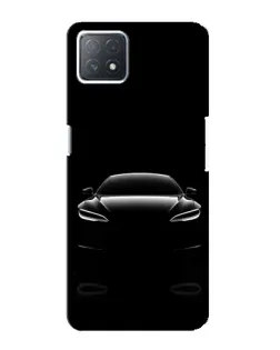 Чехол для OPPO A73 (5G) с картинкой «Силуэт Tesla Night»