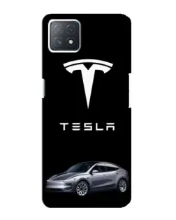 Чехол для OPPO A73 (5G) с картинкой «Tesla Model Y»