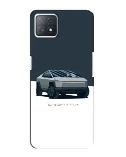 Чехол для OPPO A73 (5G) с картинкой «Серебристый Cybertruck Tesla»